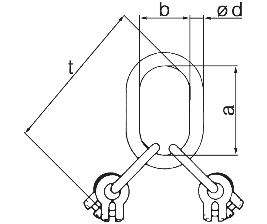A+B型含环眼连接器的主环